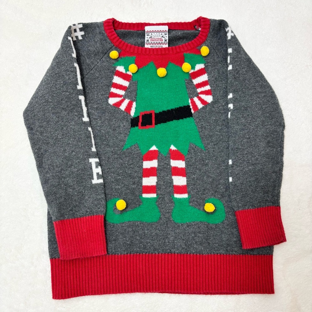 Well Worn‎ Holiday Sweater Elf with Red and Green Size 3T